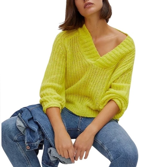 Anthropologie Sweaters - Anthropologie Honore Wool Blend Neon Knit Sweater